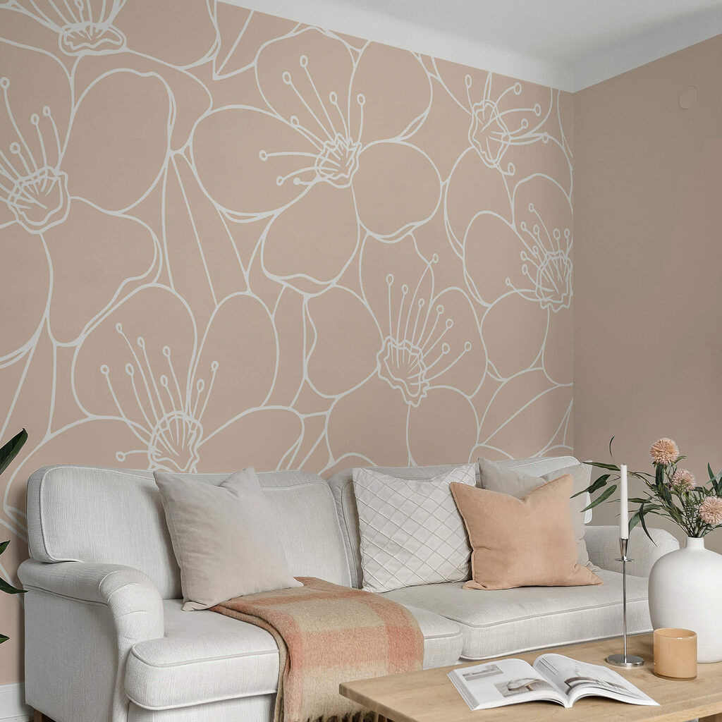 Vzor květů a listů