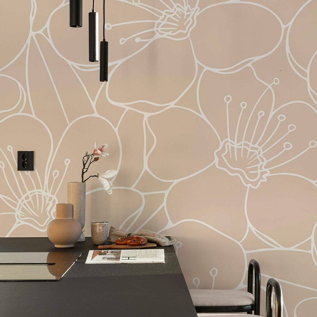 Vzor květů a listů