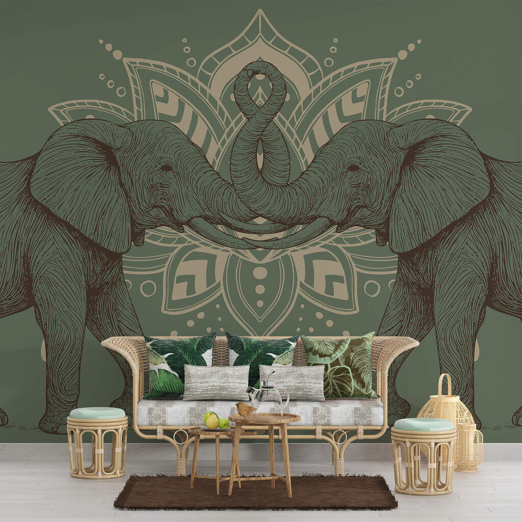 Dva sloni, kteří se dotýkají choboty Dva sloni, kteří se dotýkají choboty