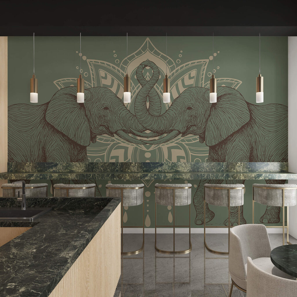 Dva sloni, kteří se dotýkají choboty Dva sloni, kteří se dotýkají choboty