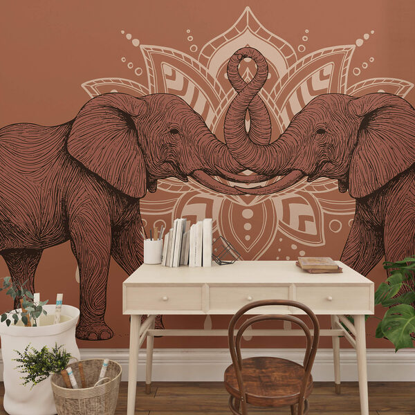 Dva sloni, kteří se dotýkají choboty