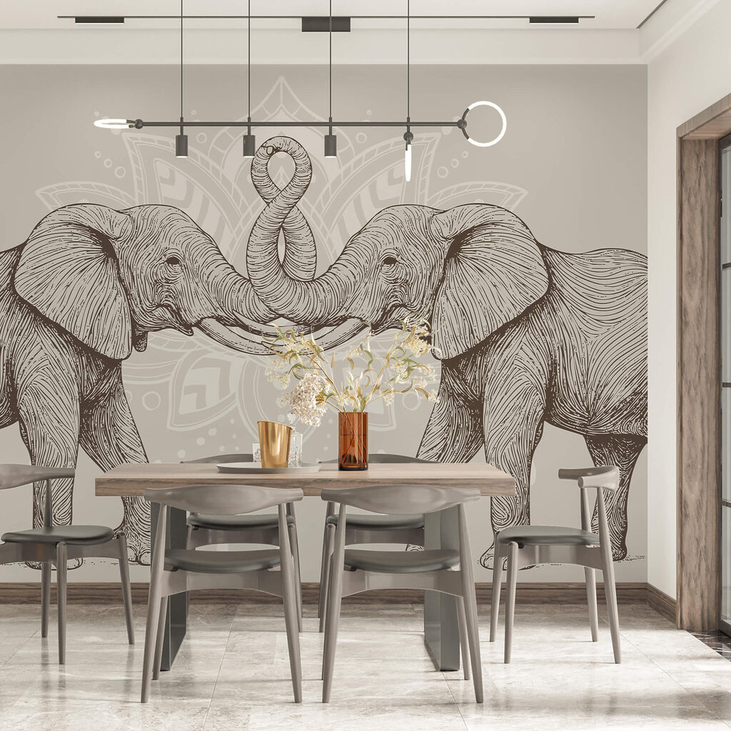 Dva sloni se stočenými choboty