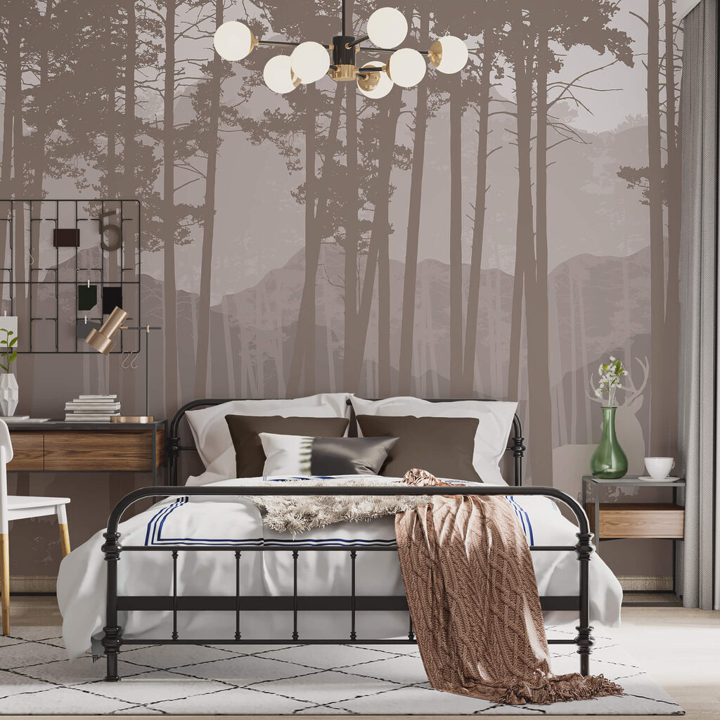 Skupina jelenů v lese Skupina jelenů v lese