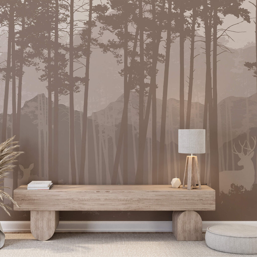 Skupina jelenů v lese Skupina jelenů v lese