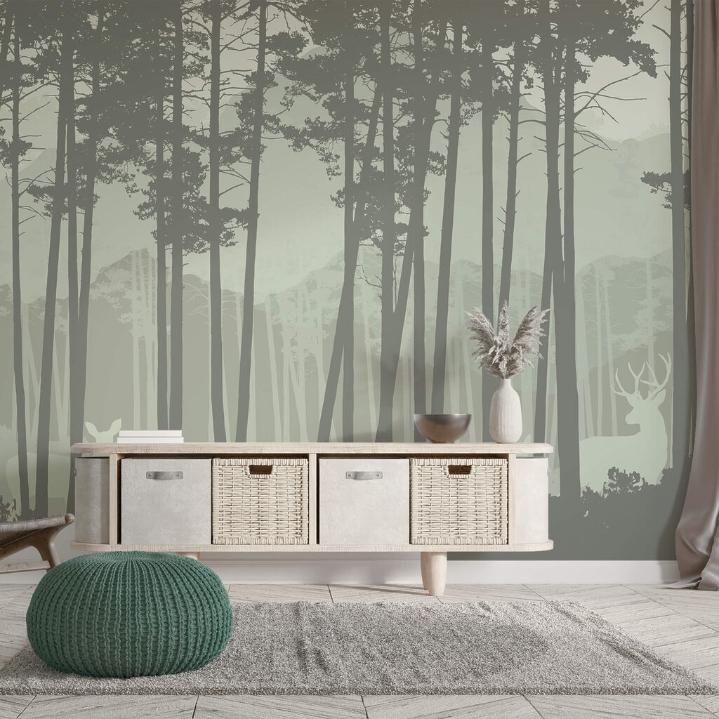 Skupina stromů v lese Skupina stromů v lese