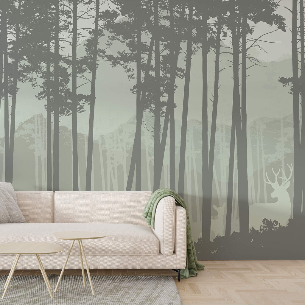 Skupina stromů v lese Skupina stromů v lese