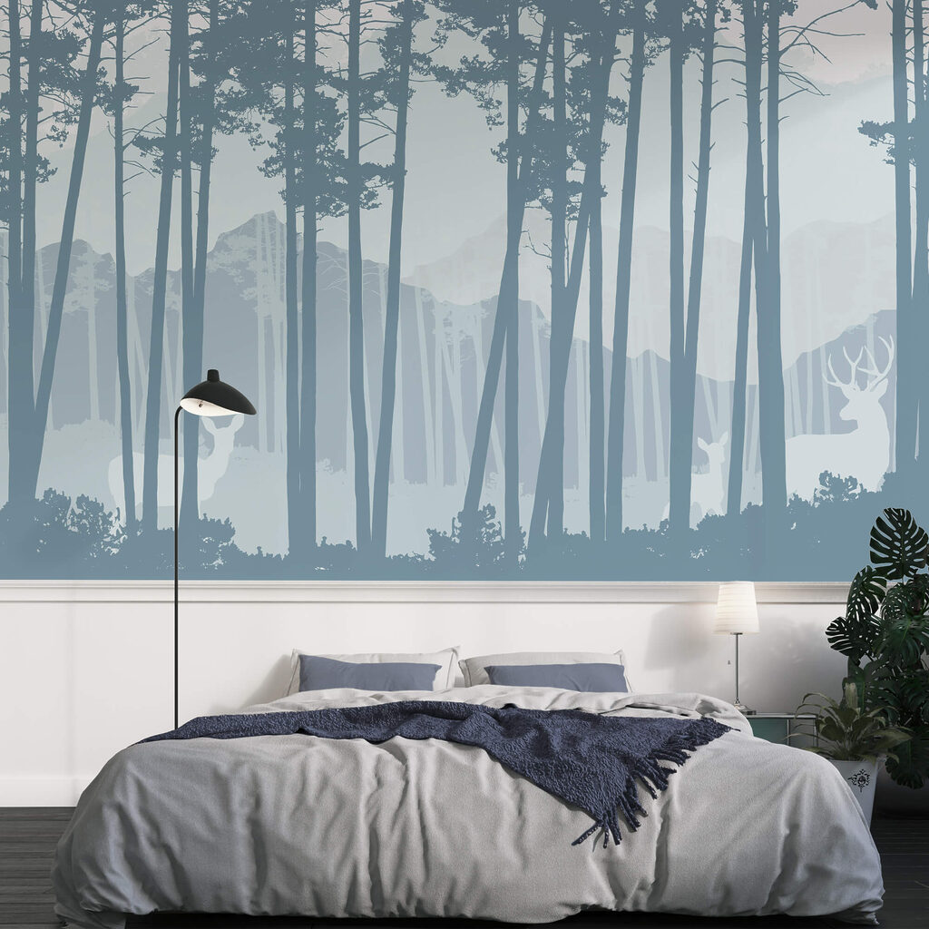 Skupina stromů v lese Skupina stromů v lese