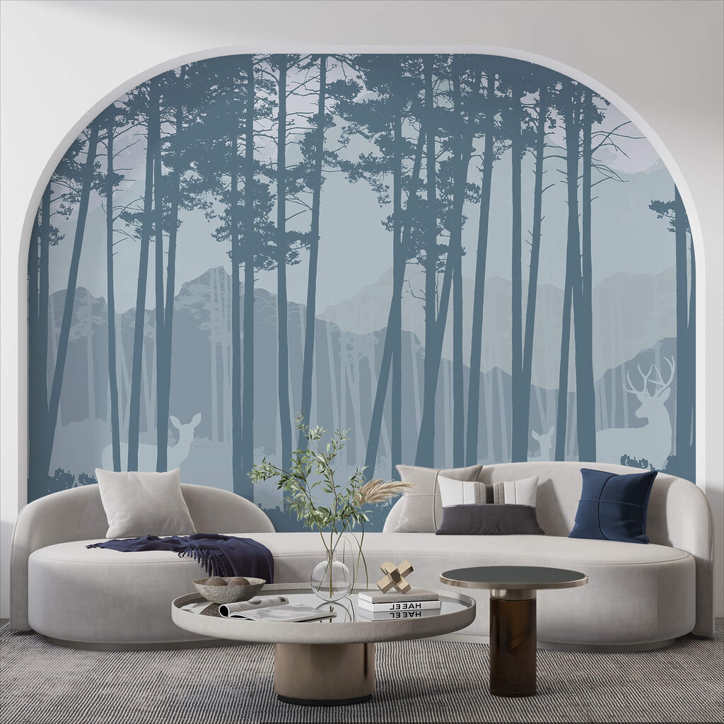 Skupina stromů v lese Skupina stromů v lese