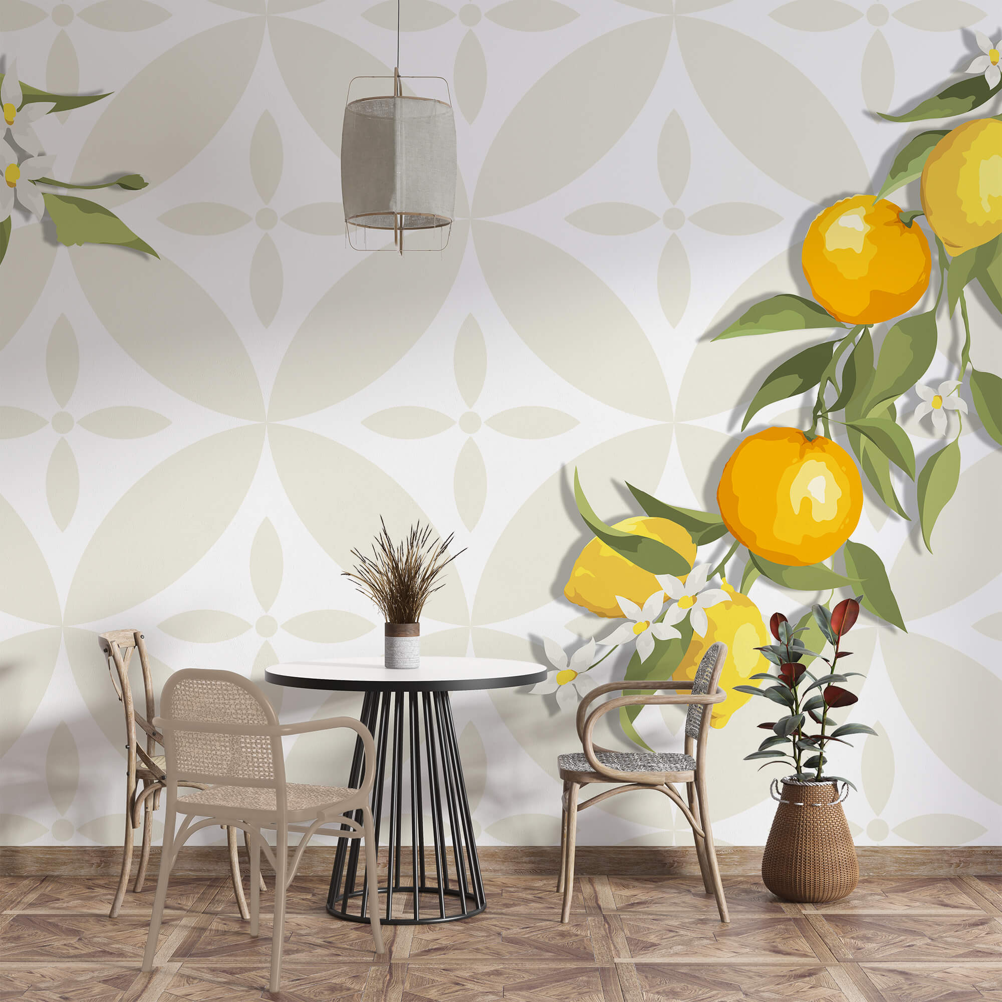 Žluté plody na větvi