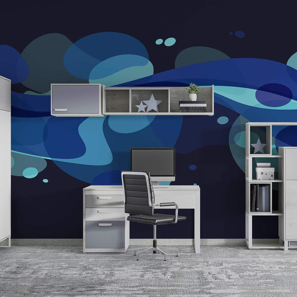 Modrobílý vířivý design Modrobílý vířivý design