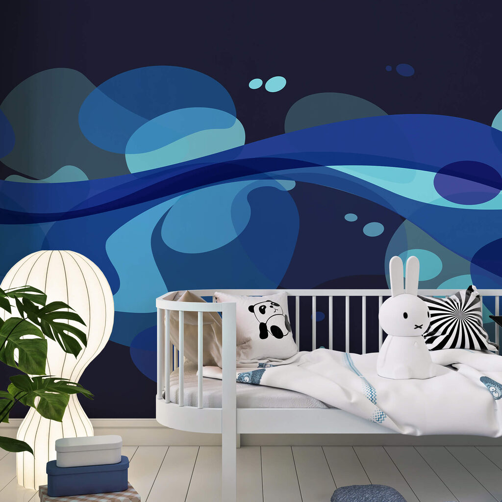 Modrobílý vířivý design Modrobílý vířivý design