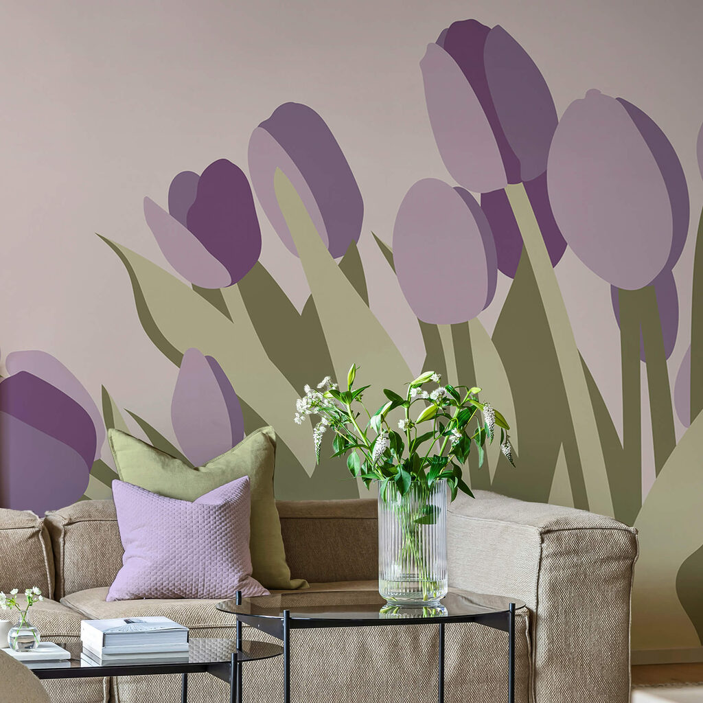 Hromada fialových tulipánů Hromada fialových tulipánů