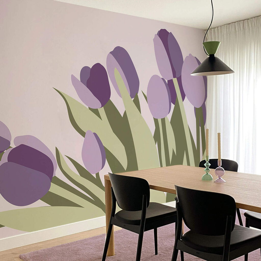 Hromada fialových tulipánů Hromada fialových tulipánů