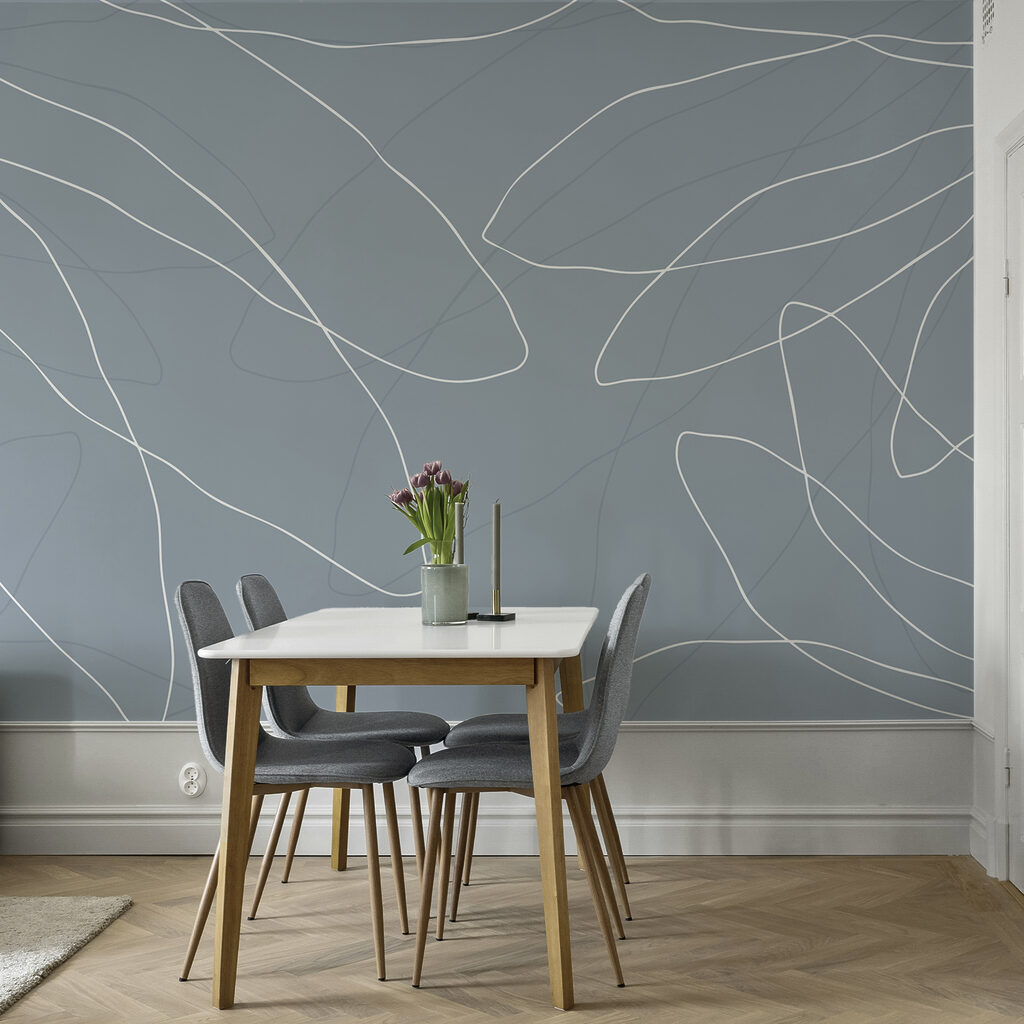 Modré pozadí s bílými čarami