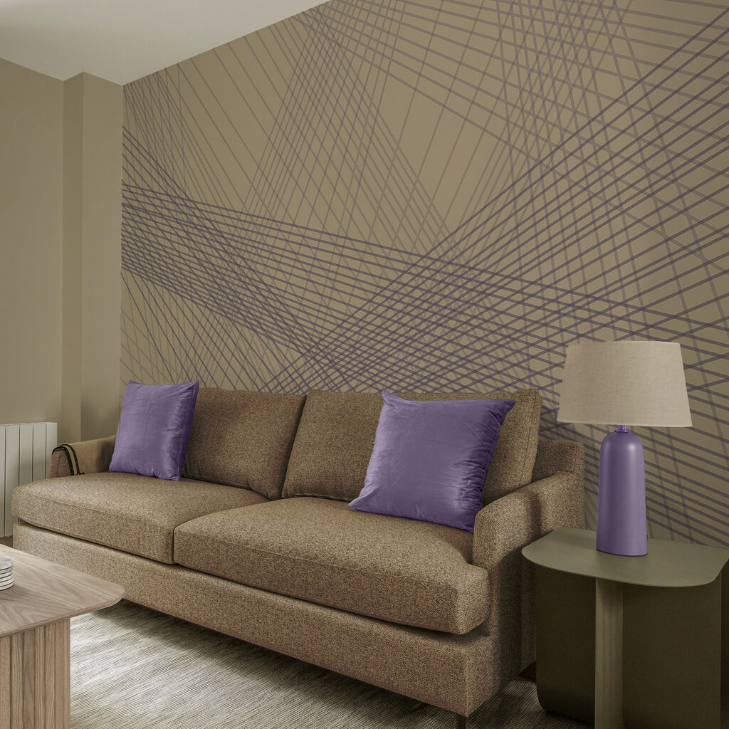 Abstraktní linie v uklidňujících barvách Abstraktní linie v uklidňujících barvách