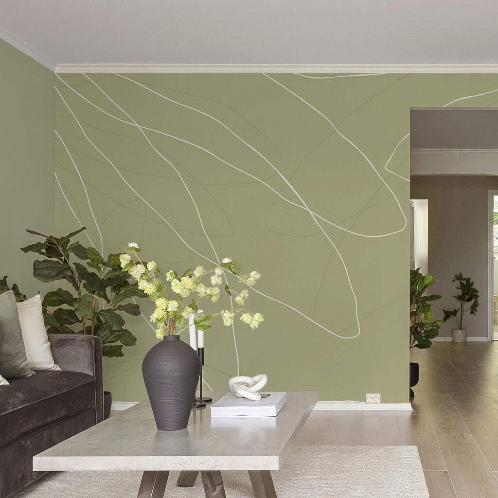 Zelené pozadí s bílými čarami