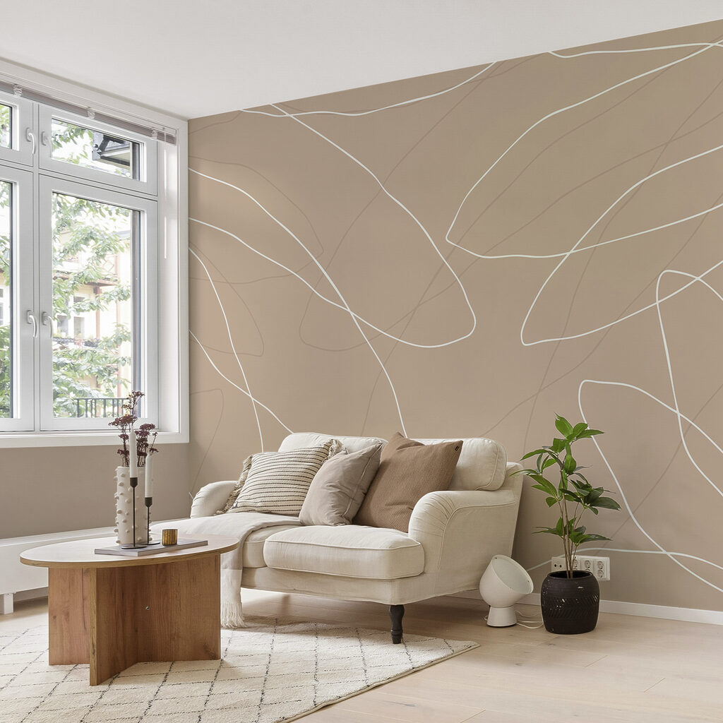 Hnědé a bílé pozadí s čarami Hnědé a bílé pozadí s čarami