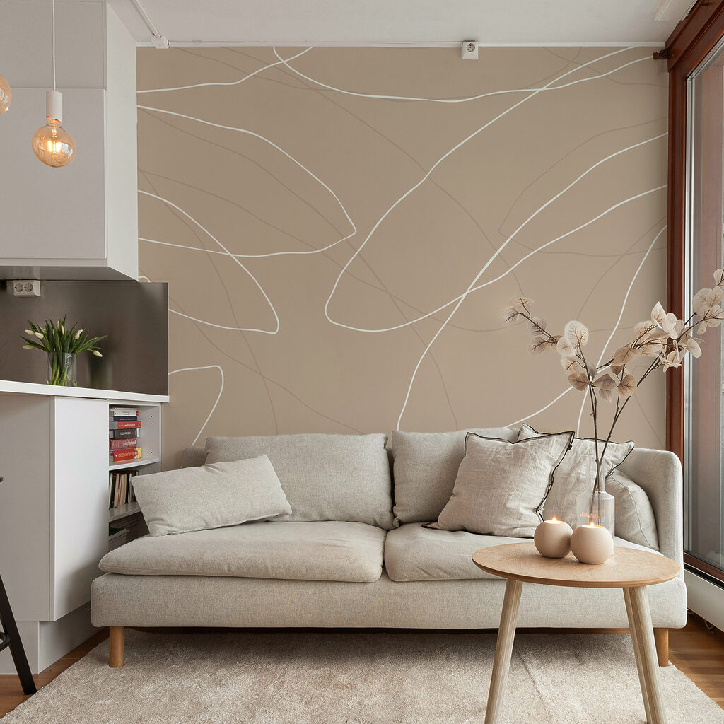 Hnědé a bílé pozadí s čarami Hnědé a bílé pozadí s čarami