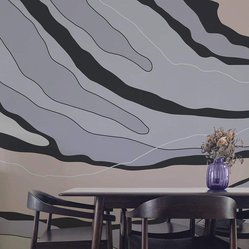 Abstraktní linie v jemných barvách