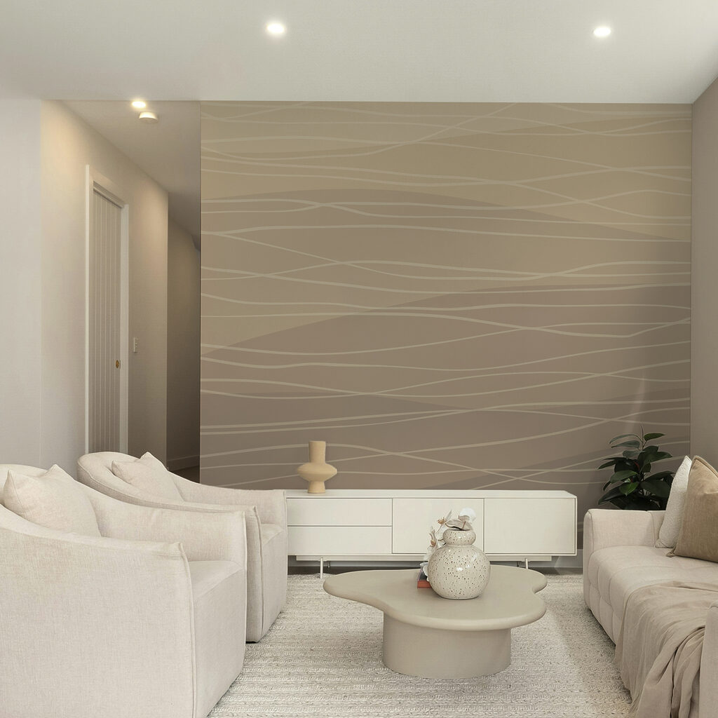 Hnědé a bílé vlnovky