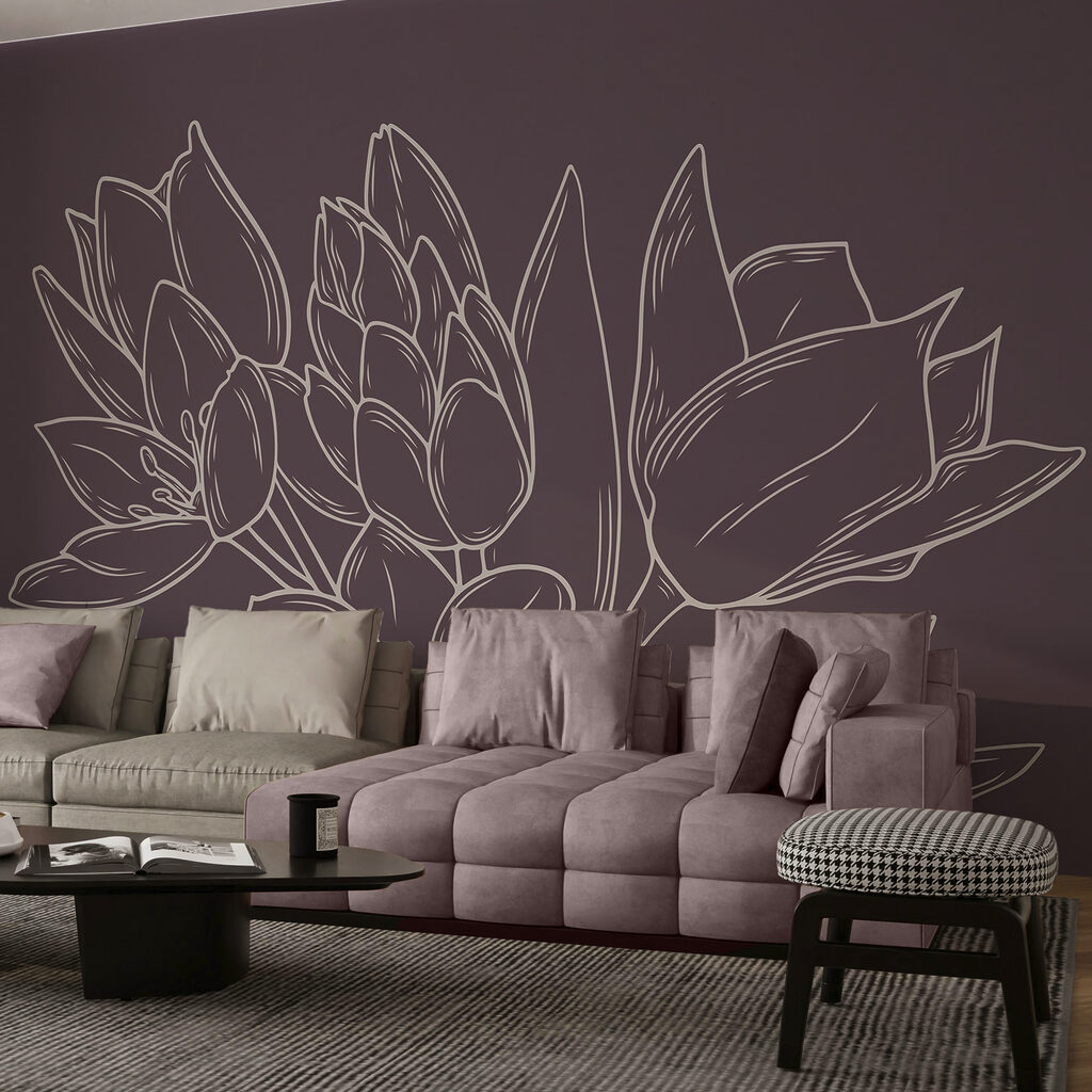 Jemné květy na bohatém pozadí