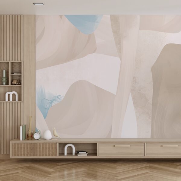 Abstraktní tvary v jemných barvách