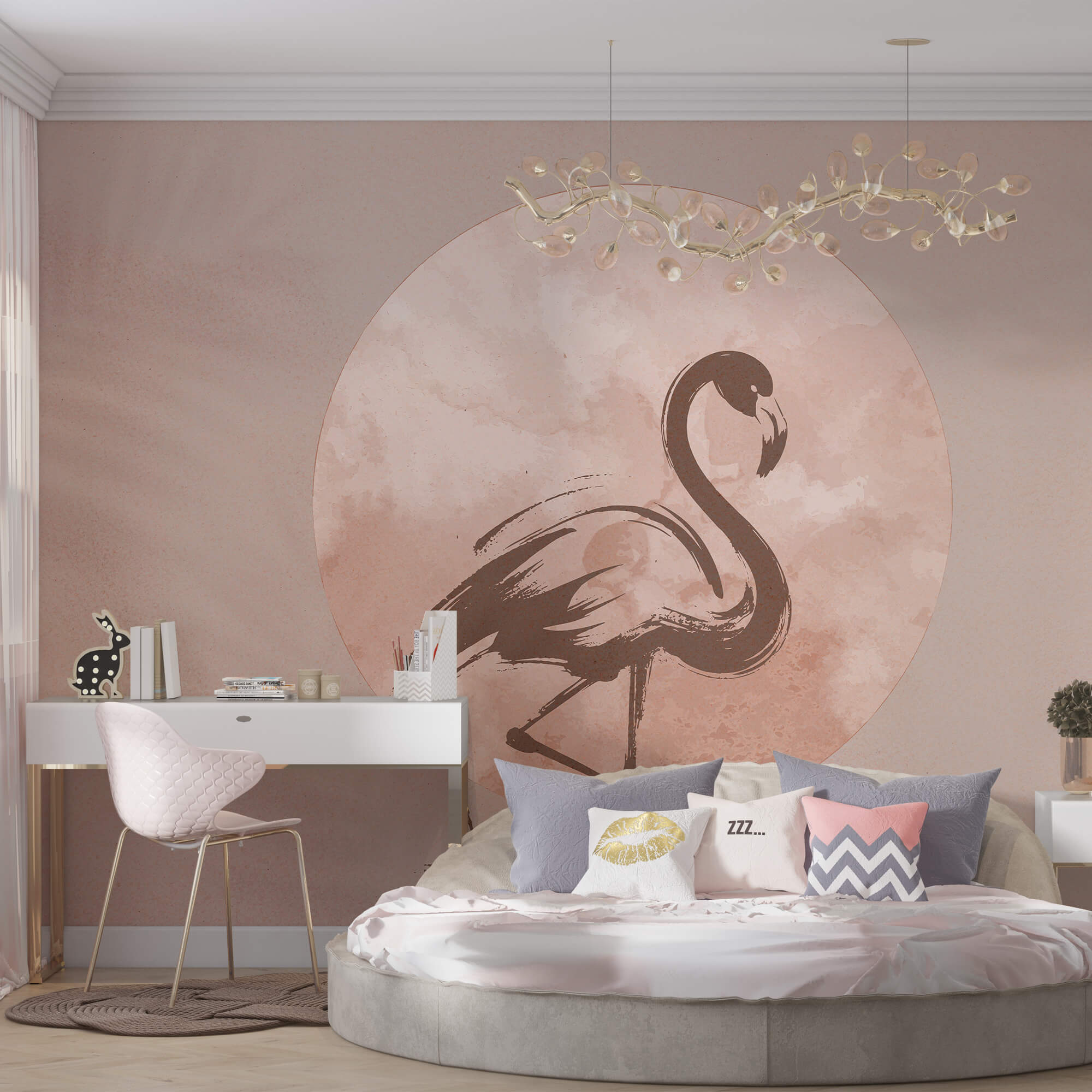 Kresba plameňáka na papíře