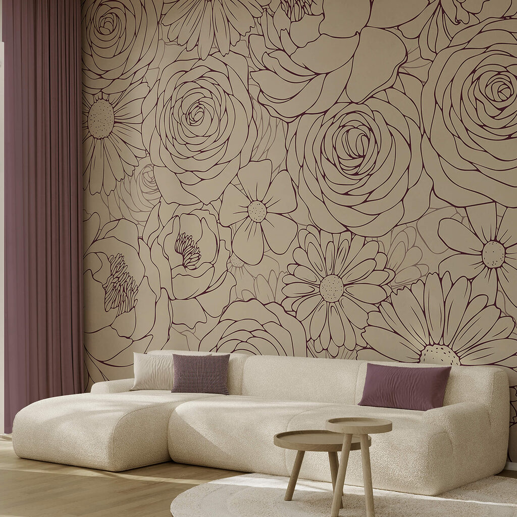 Květinový vzor v jemných odstínech