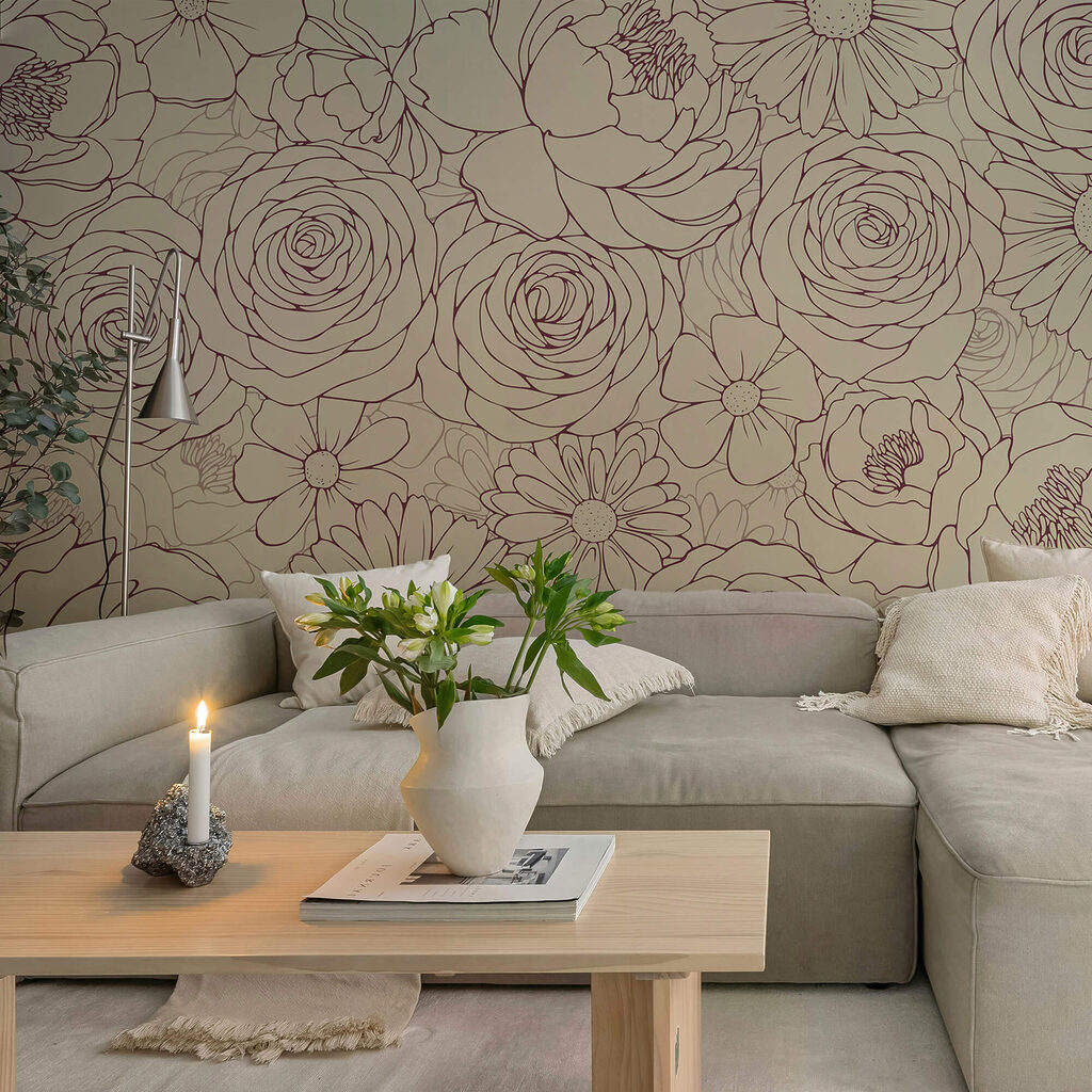 Květinový vzor v jemných odstínech