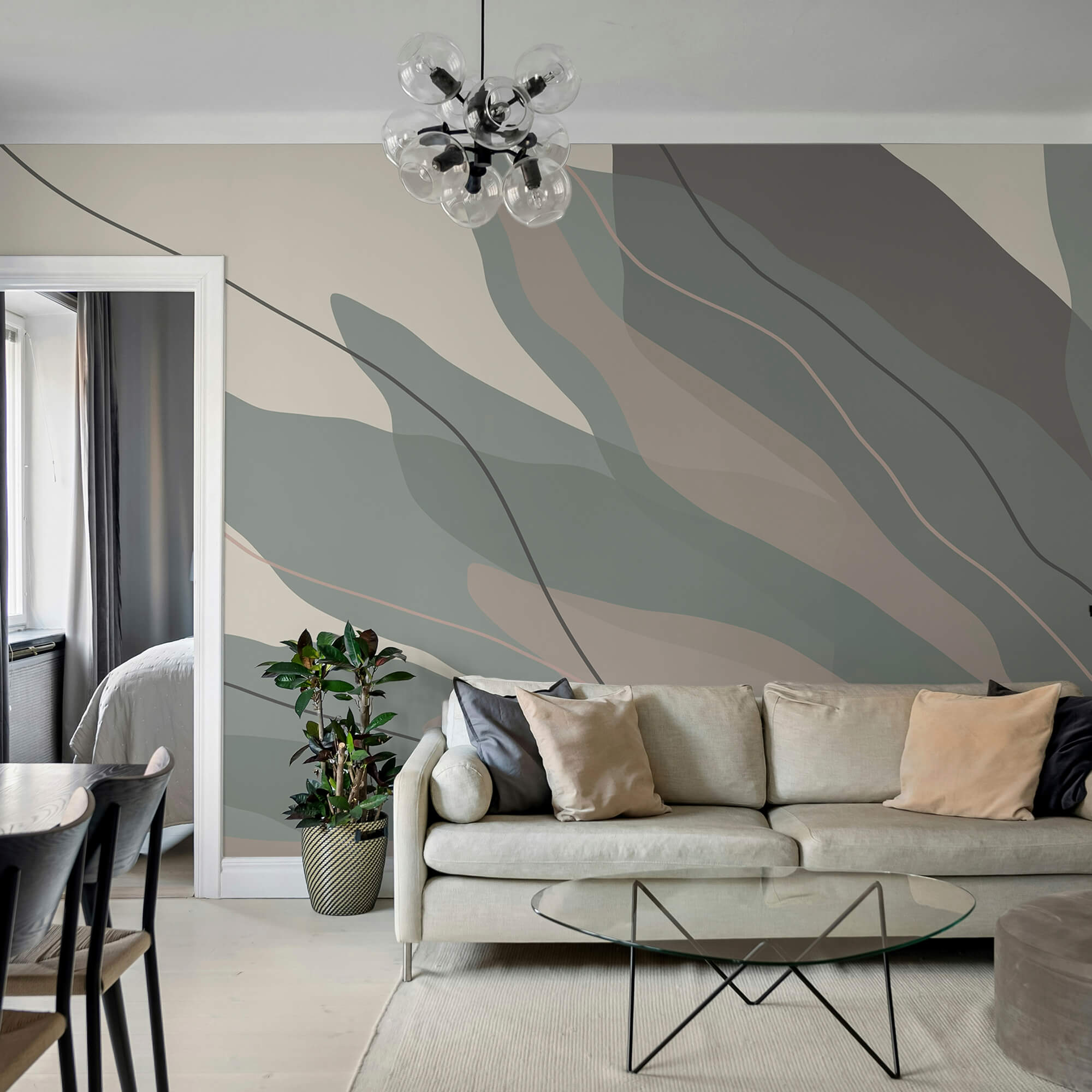 Plynulé tvary v jemných odstínech