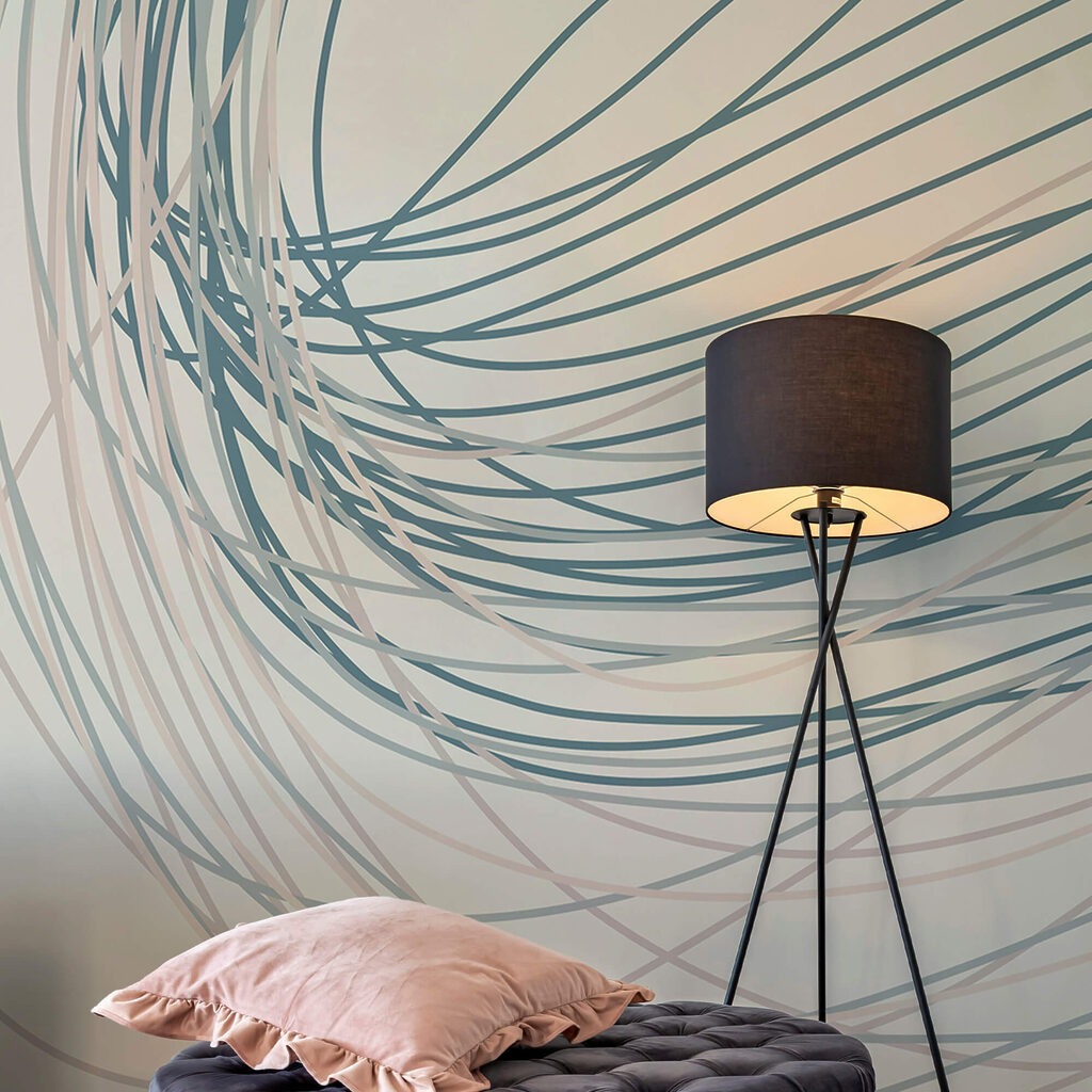 Plynulé linie vytvářejí jemný rytmus