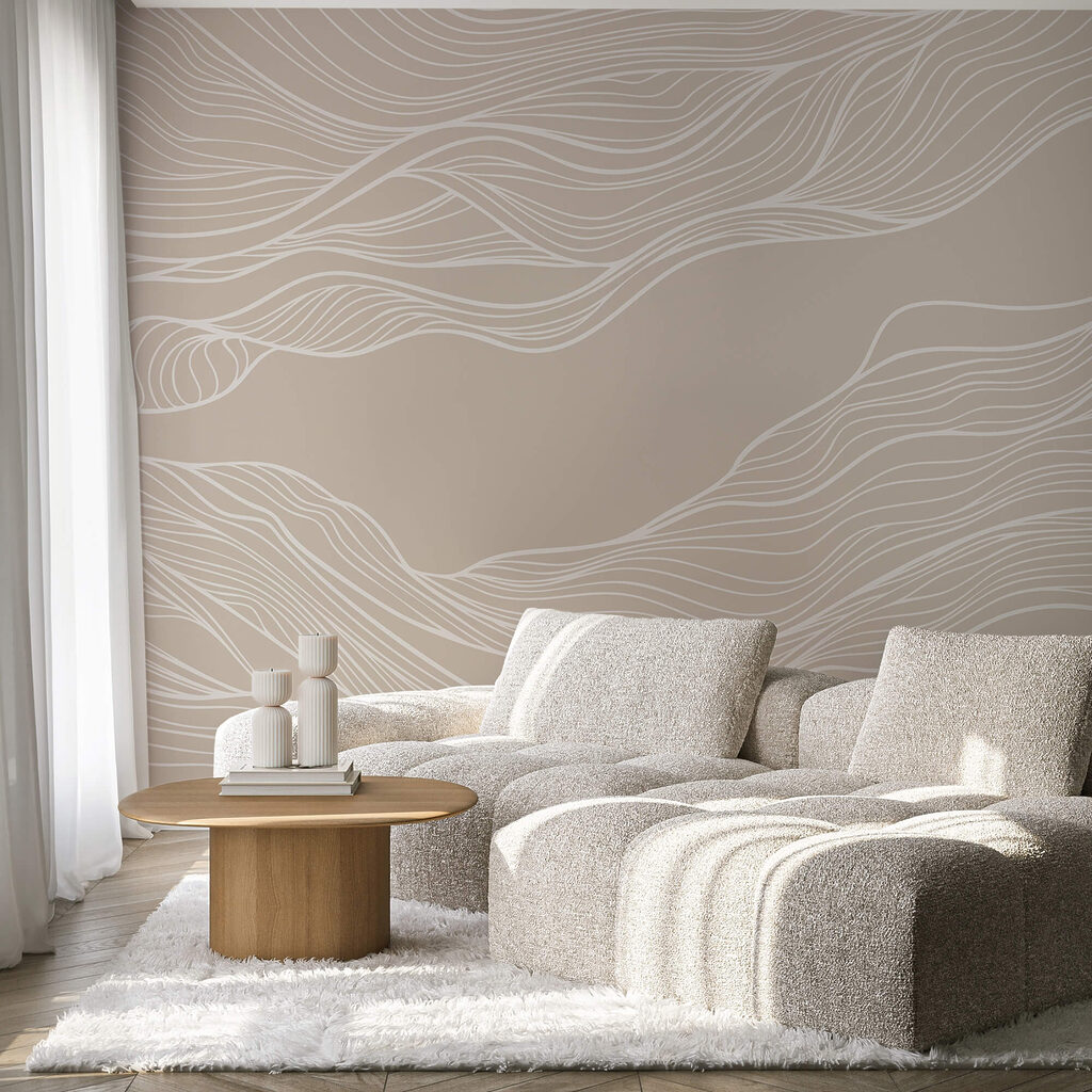 Bílé čáry na hnědém pozadí