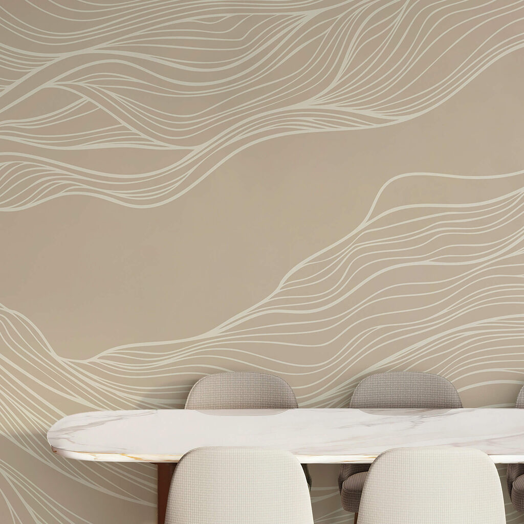 Bílé čáry na hnědém pozadí