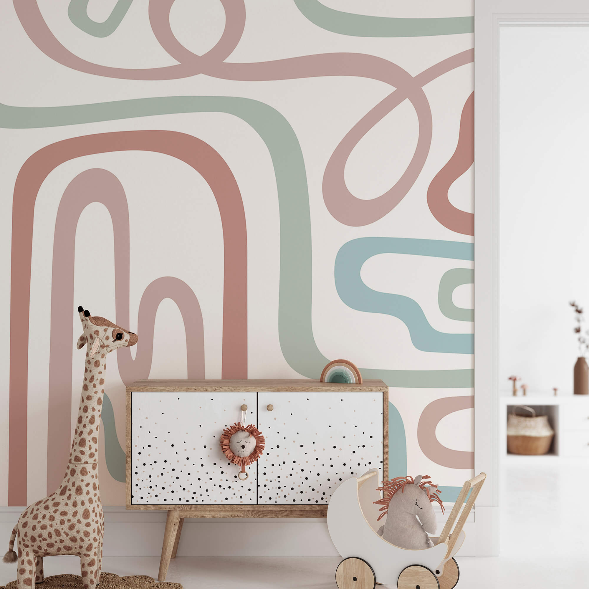 Barevné čáry na bílém pozadí