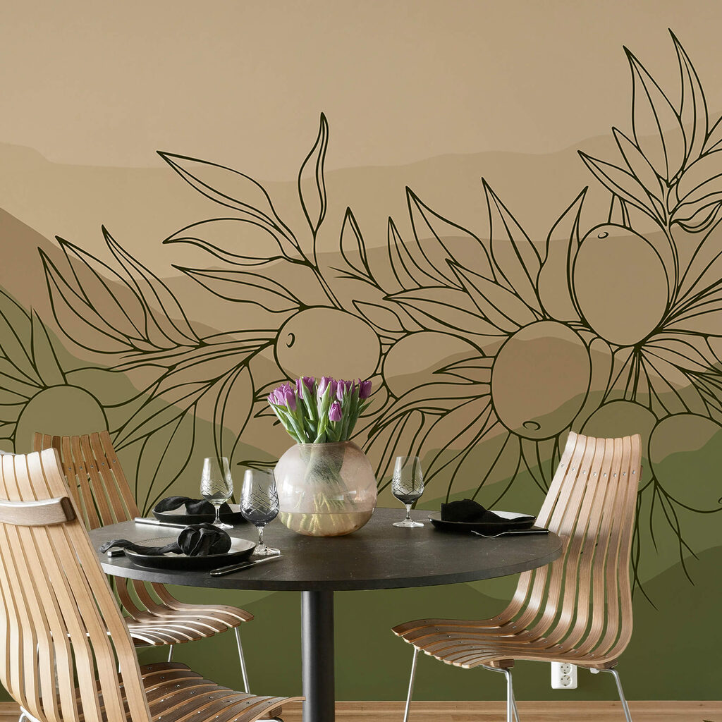 Kresba ovoce na větvi