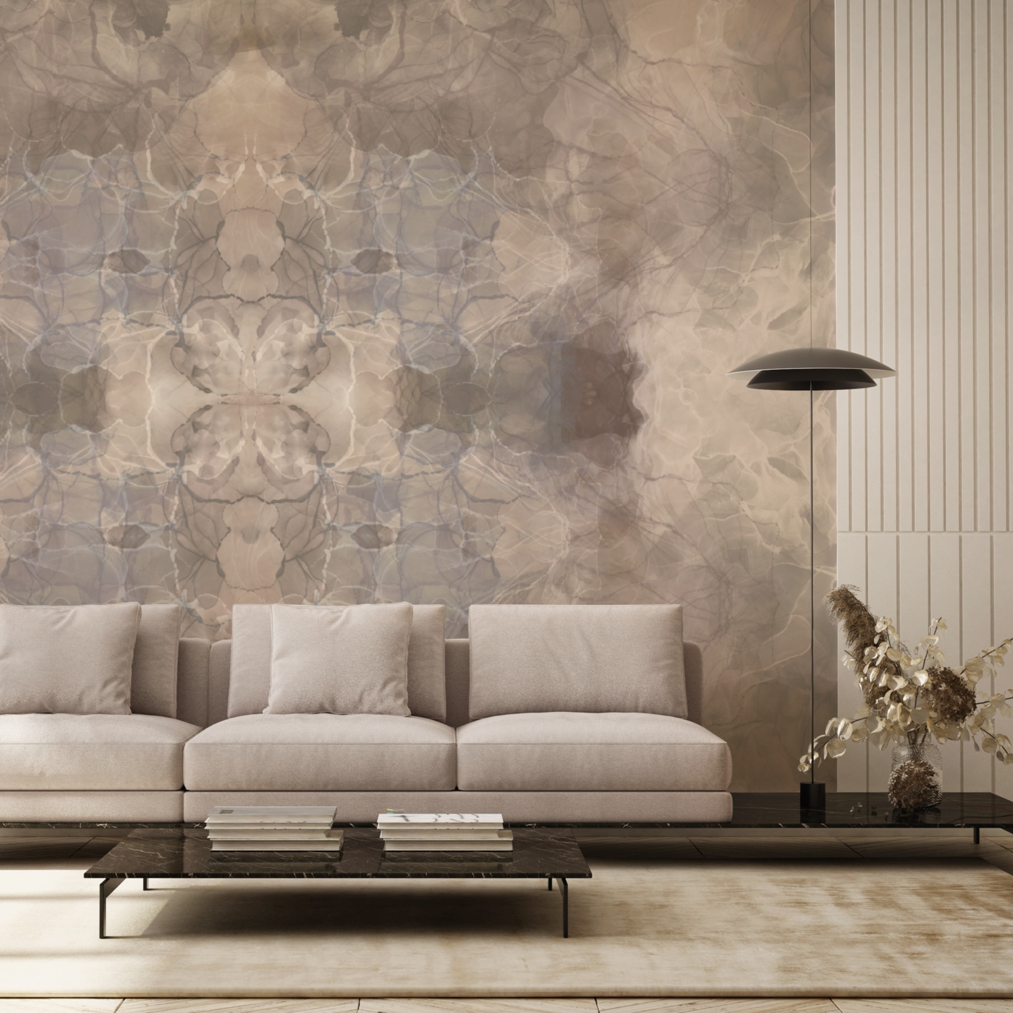 Plynulé tvary v jemných odstínech