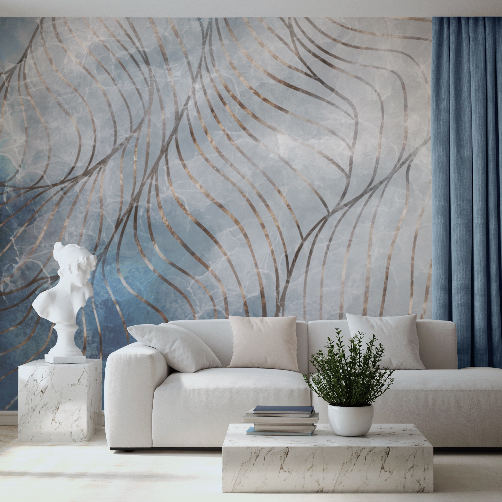 Elegantní křivky v chladných barvách Elegantní křivky v chladných barvách