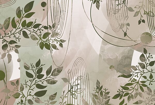 Přírodou inspirovaný abstraktní design v zelené barvě Přírodou inspirovaný abstraktní design v zelené barvě