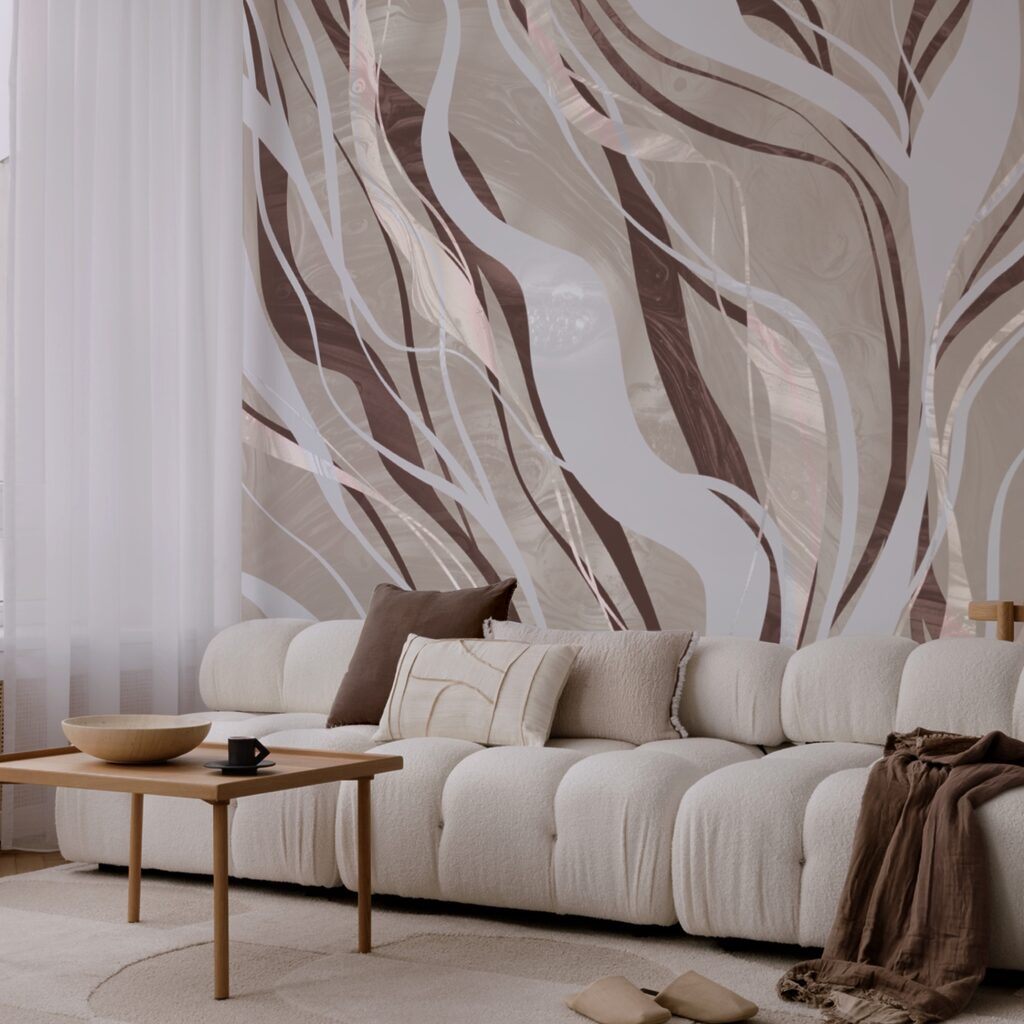 Hnědé a bílé víry