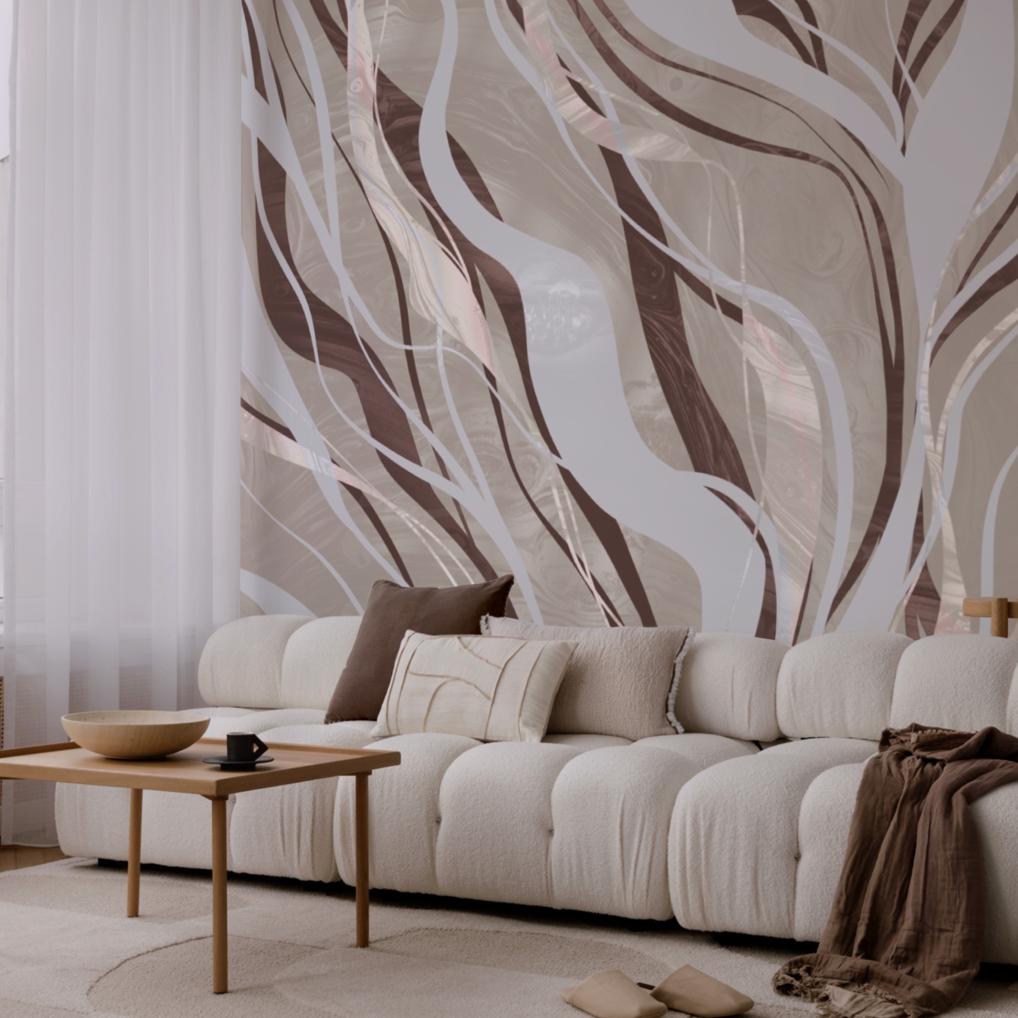 Hnědé a bílé víry