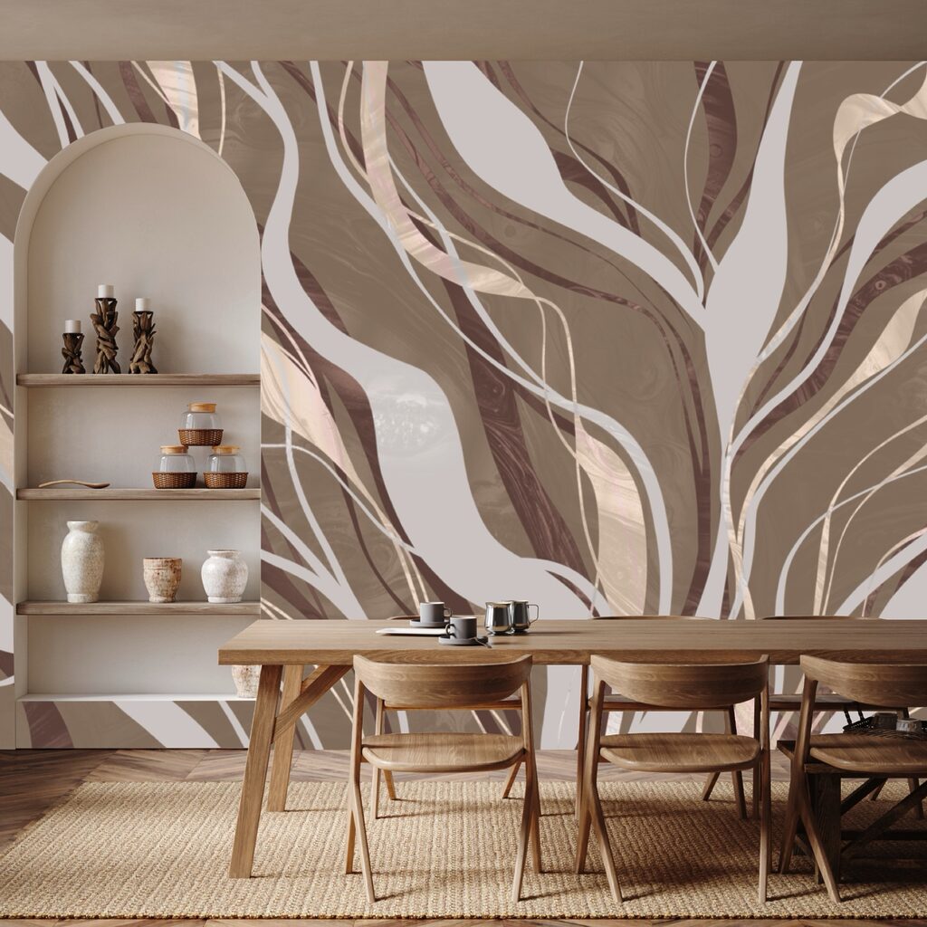 Hnědé a bílé víry