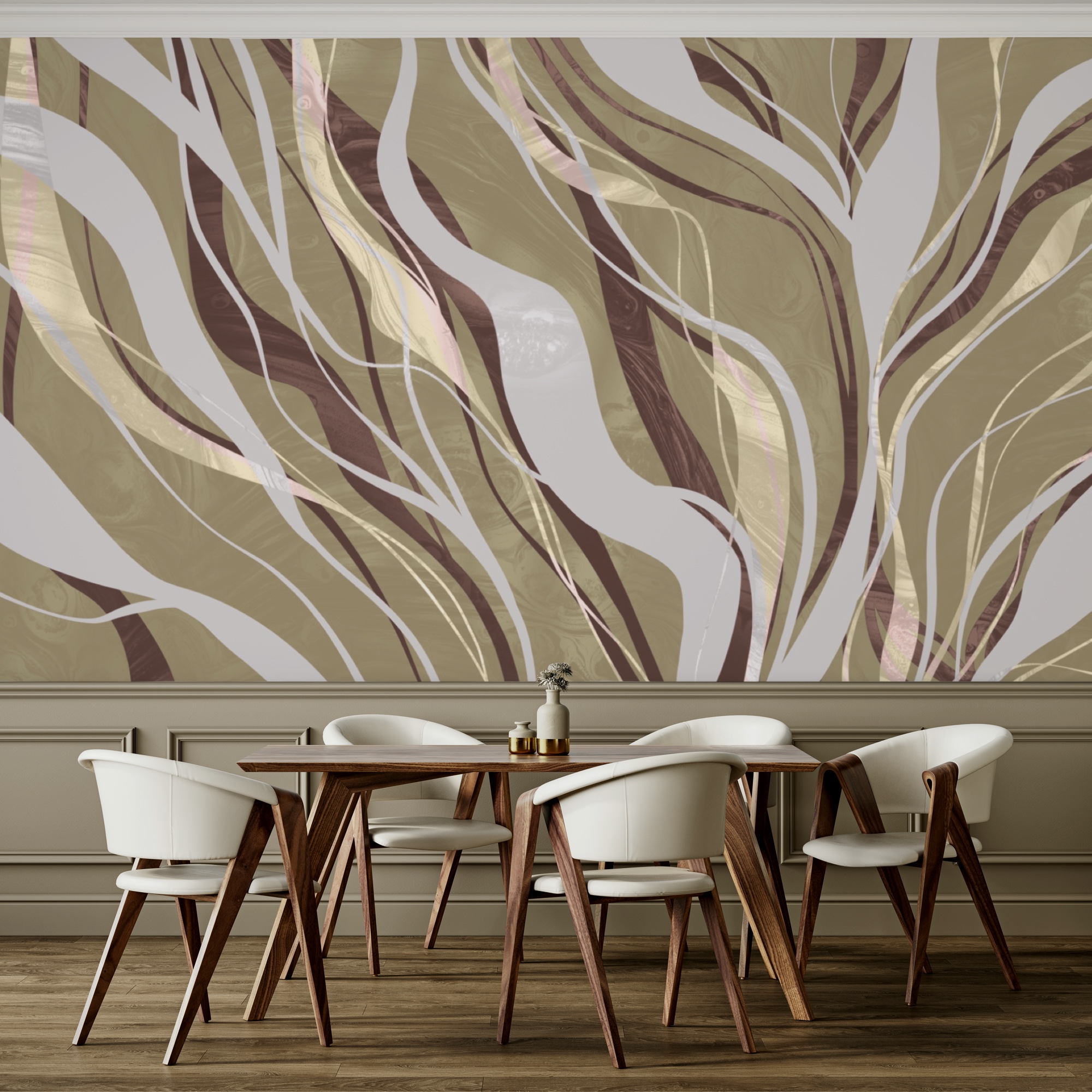 Hnědé a bílé víry