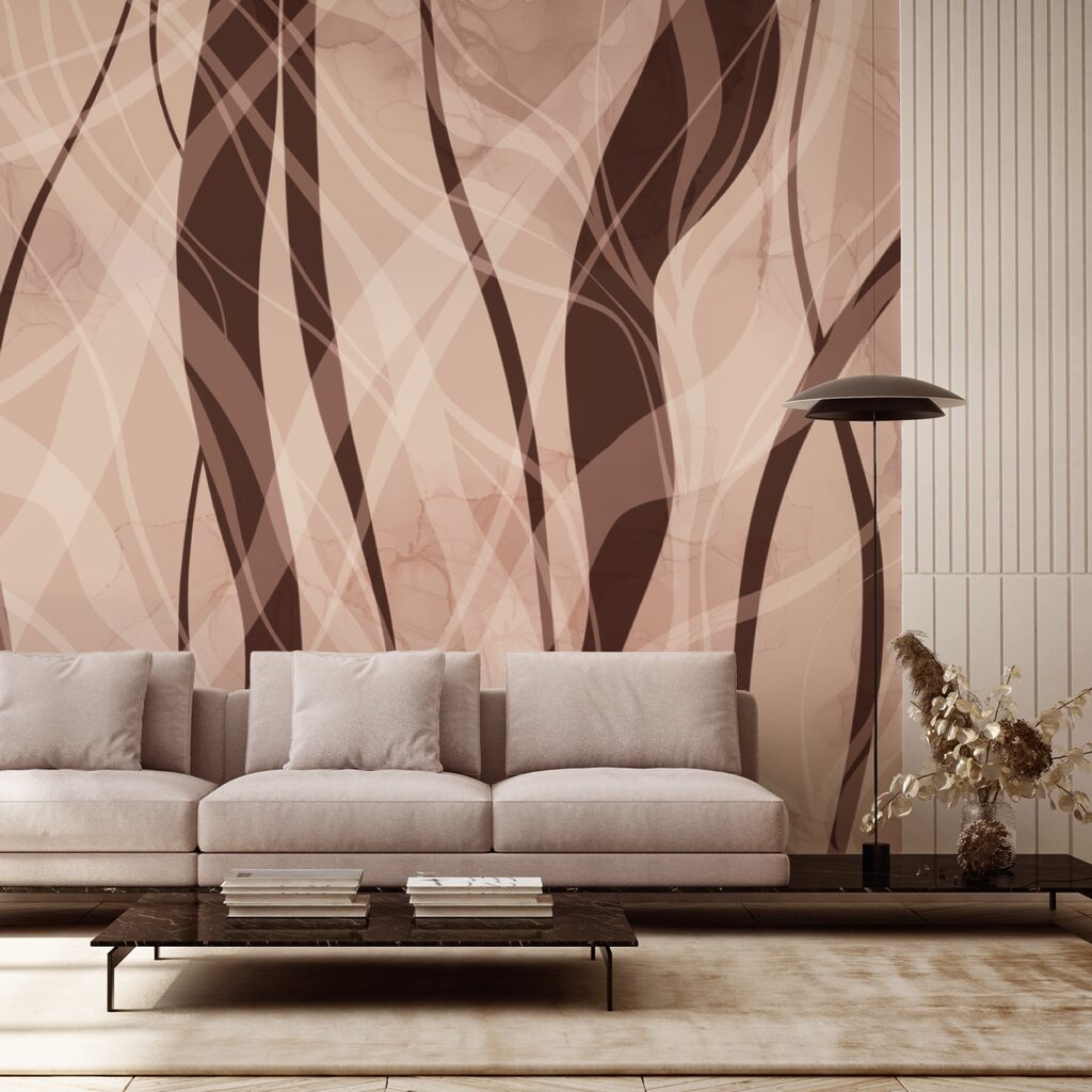 Měkké vlny v teplých zemitých tónech