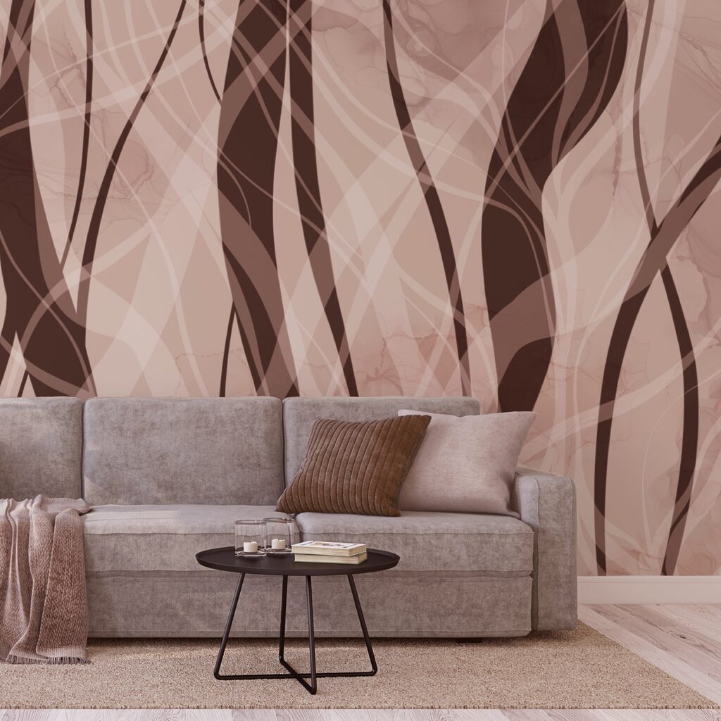 Měkké vlny v teplých zemitých tónech