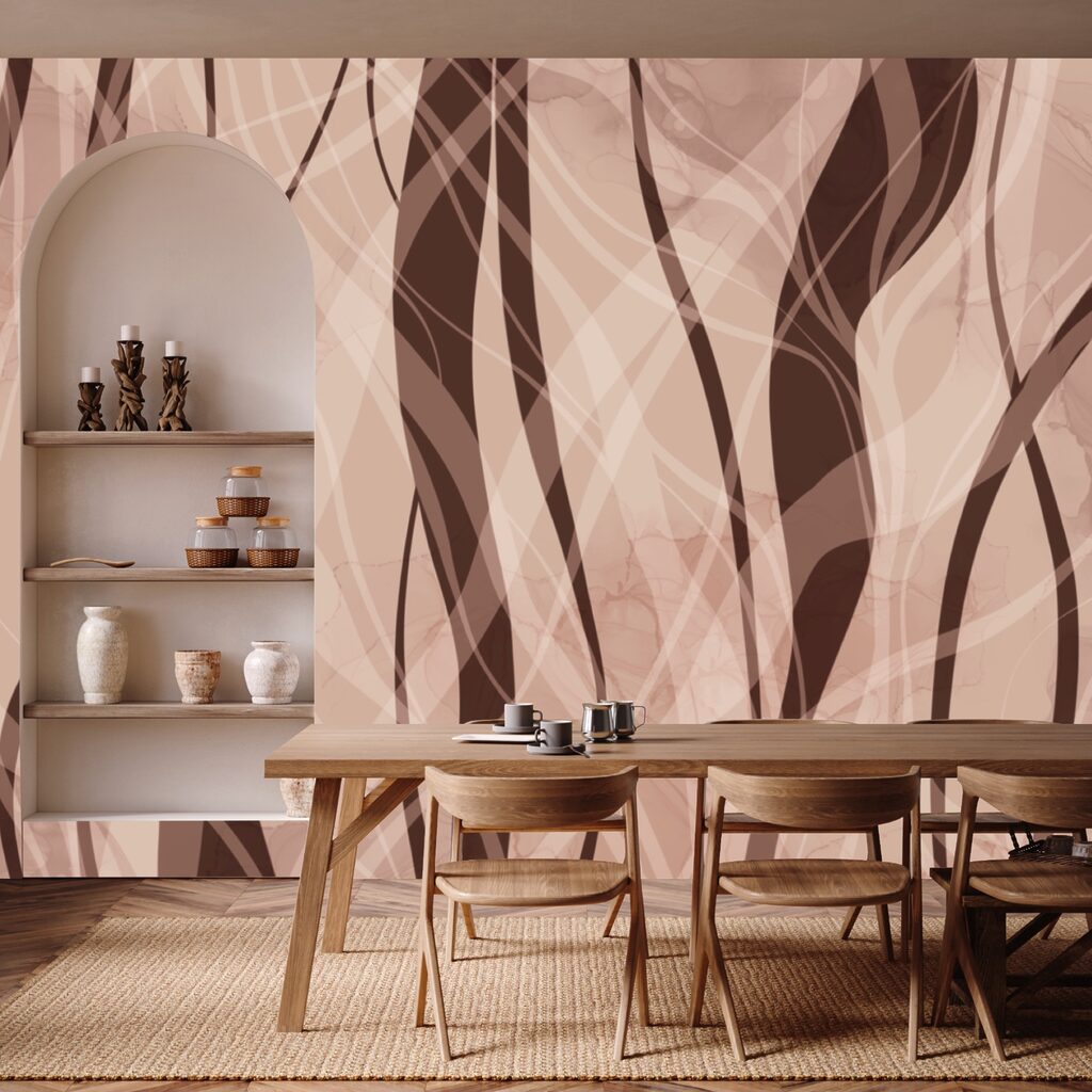 Měkké vlny v teplých zemitých tónech