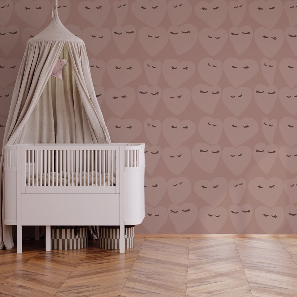 Srdcové vzory s hravými výrazy