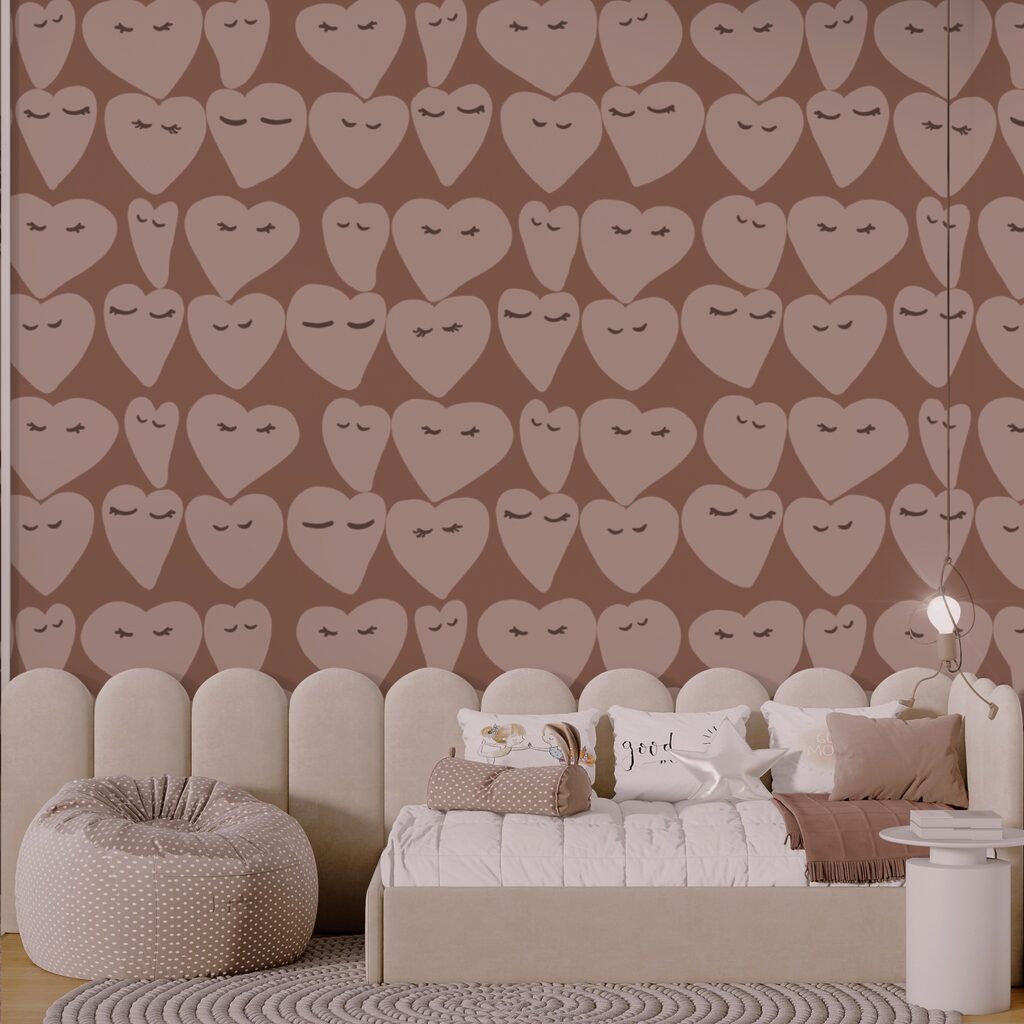 Vzory srdce šířící všude radost