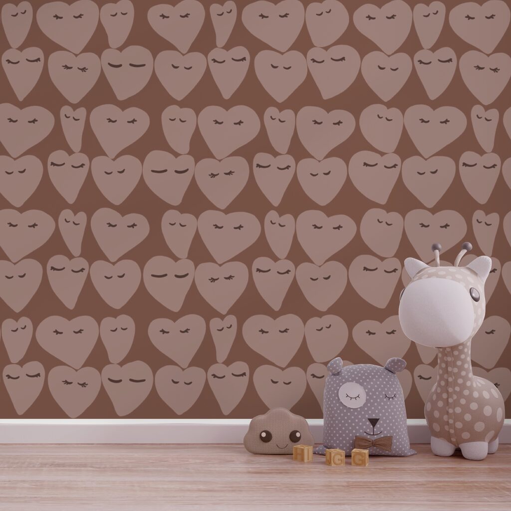 Vzory srdce šířící všude radost