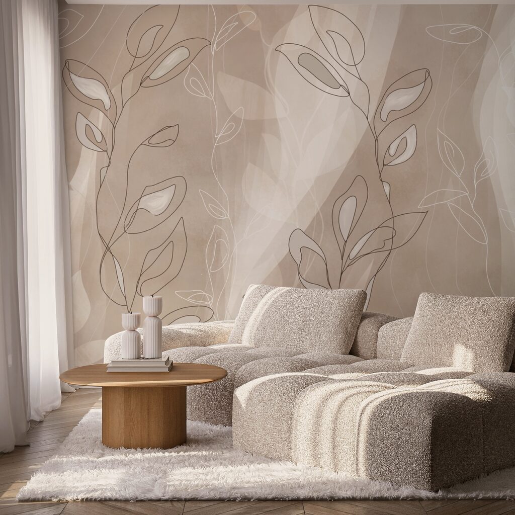 Měkké linie na jemném pozadí