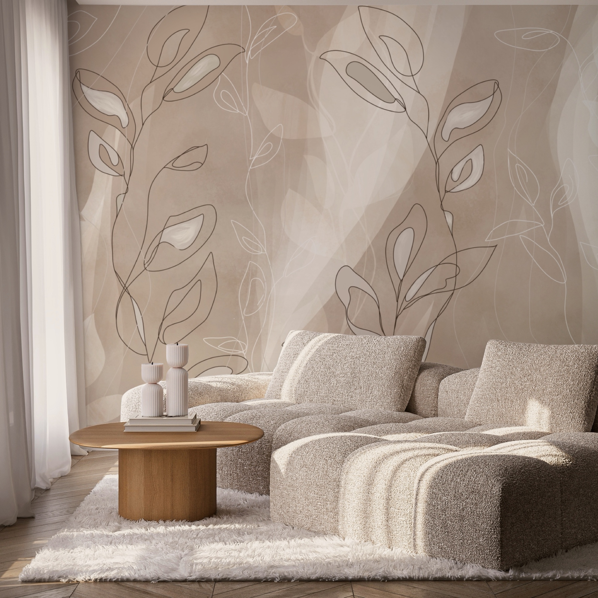 Měkké linie na jemném pozadí